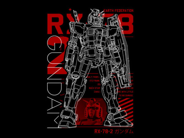Rx 78 mk ii t shirt design online