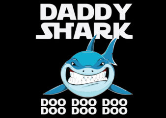 Daddy Shark t shirt vector illustration