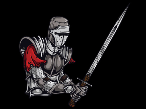 Medieval knight t shirt designs for sale