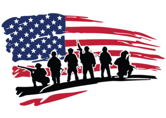 Soldiers Of America t shirt template vector