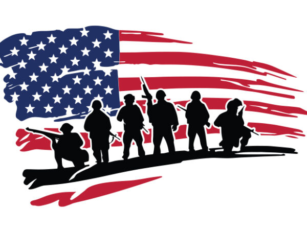 Soldiers of america t shirt template vector