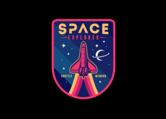 space explorer t shirt template vector
