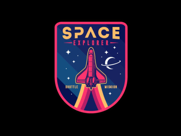 Space explorer t shirt template vector