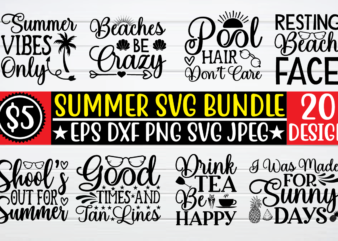 summer-svg bundle t shirt vector illustration