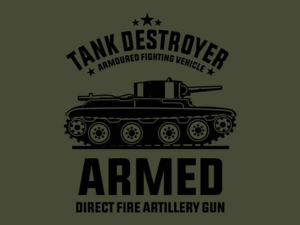 Tank destroyer t shirt designs for sale