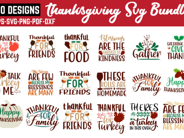 Thanksgiving svg bundle. t shirt designs for sale