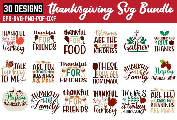 Thanksgiving SVG Bundle.