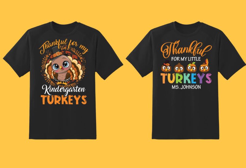 Thanksgiving Bundle Part 1 – 46 tshirt designs – 90% OFF