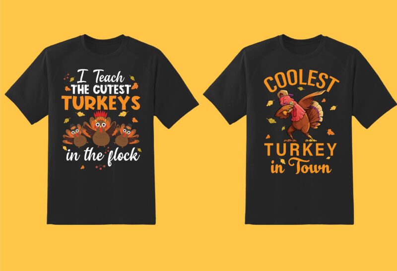 Thanksgiving Bundle Part 1 – 46 tshirt designs – 90% OFF