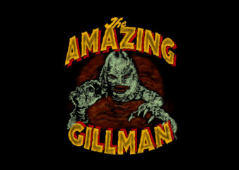 the amazing gillman t shirt designs for sale