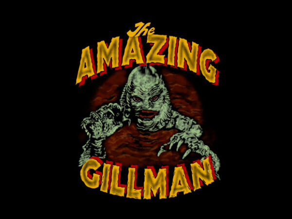 The amazing gillman t shirt designs for sale