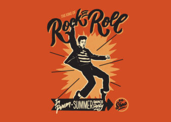 rock n roll party t shirt design online