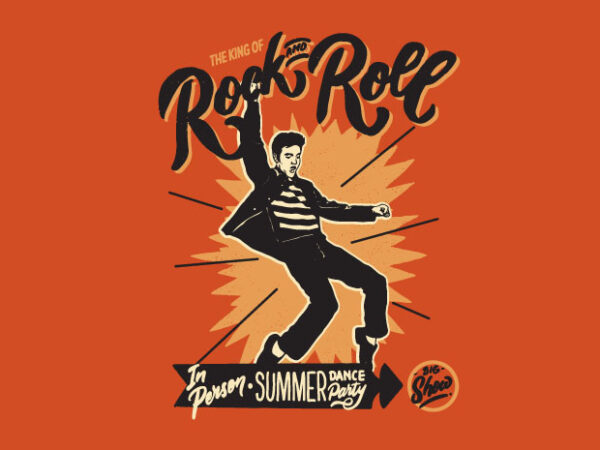 Rock n roll party t shirt design online