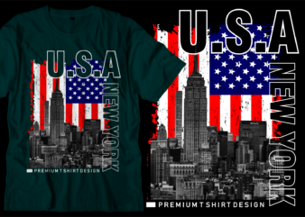 usa new york city t shirt design