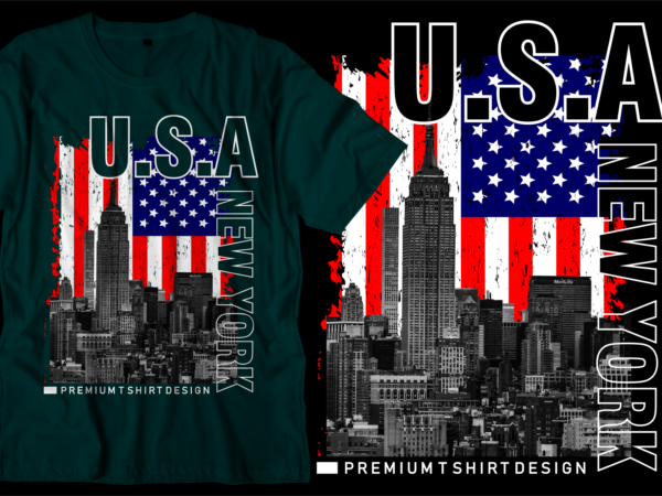 Usa new york city t shirt design