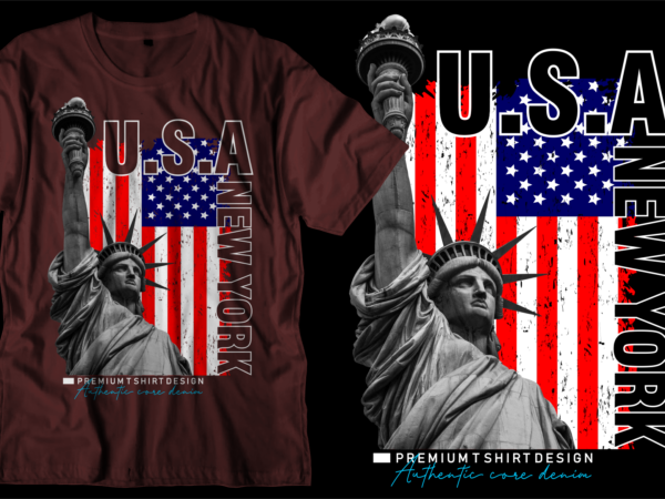 Usa new york city t shirt design