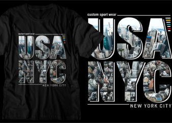 usa nyc new york city t shirt design