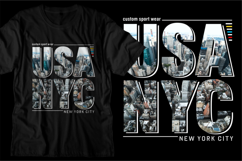 usa nyc new york city t shirt design