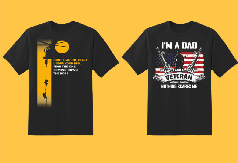 Veteran, Soldier Big Bundle Part 1 – 50 Tshirt Designs – 90% OFF