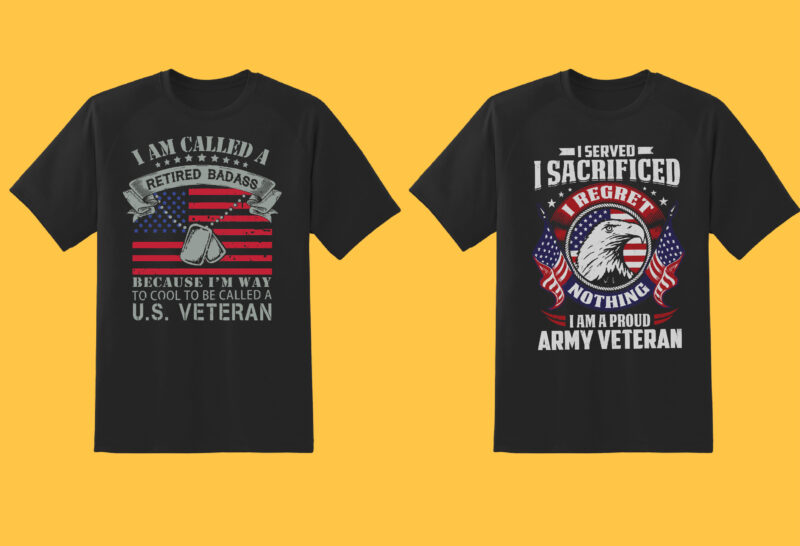 Veteran, Soldier Big Bundle Part 1 – 50 Tshirt Designs – 90% OFF
