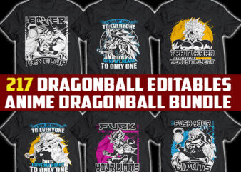 217 Anime dragon ball tshirt design bundle