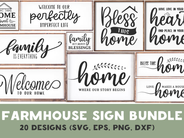 Farmhouse sign bundle, 21 designs