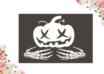 Jack O Lantern Halloween Diy Crafts Svg Files For Cricut, Silhouette Sublimation Files vector clipart