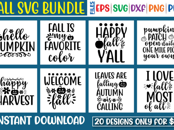 Fall svg bundle t shirt graphic design