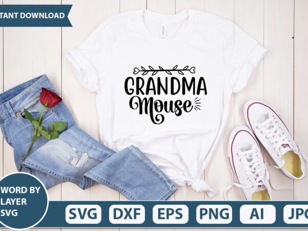 Grandma mouse svg vector for t-shirt