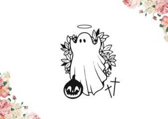 Boo Angel Halloween Diy Crafts Svg Files For Cricut, Silhouette Sublimation Files