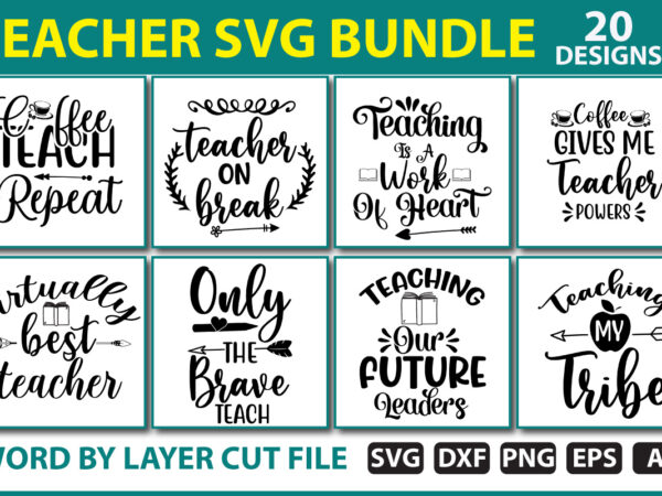 Teacher svg bundle t shirt designs for sale