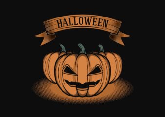 Retro Pumpkin Halloween Jack O Lantern