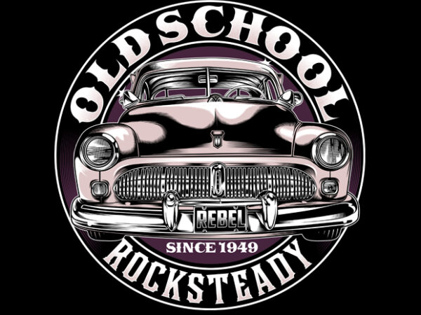 OLD SCHOOL CAR ILLUSTRATION GRAPHIC