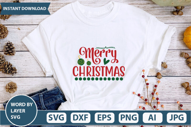 MERRY CHRISTMAS SVG Vector for t-shirt