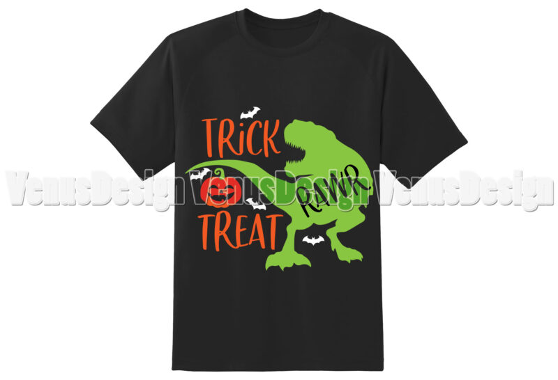 Trick Rawr Treat Dinosaur T Rex Editable Tshirt Design