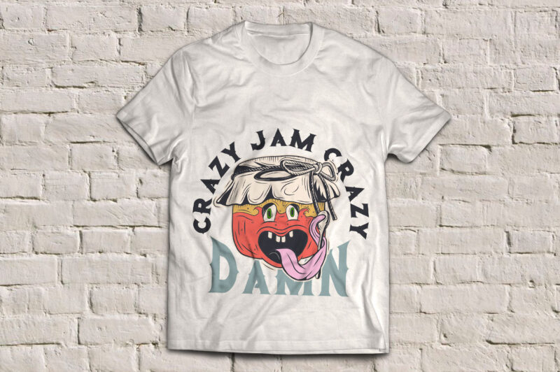 Jam funny face t-shirt design