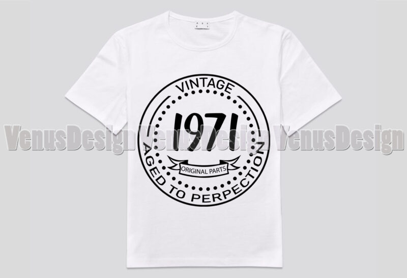 Vintage 1971 Aged To Perfection Editable Design