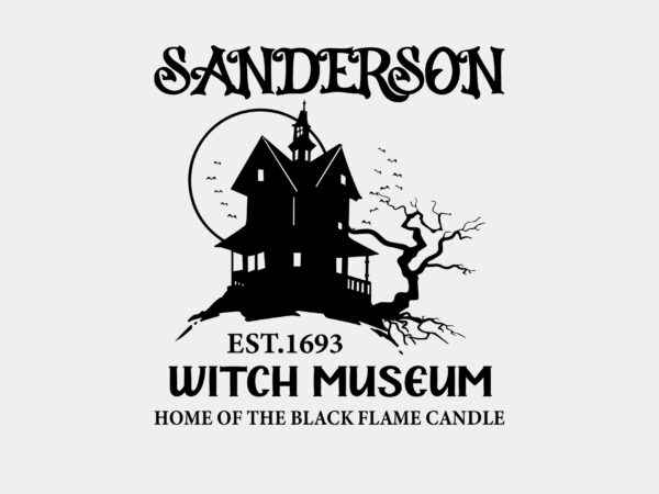 Sanderson witch museum editable tshirt design