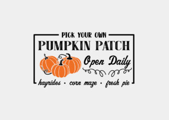 Pumpkin Patch Sign Svg Editable Design