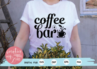 coffee bar t shirt vector file