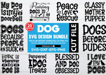 Dog svg bundle t shirt vector illustration