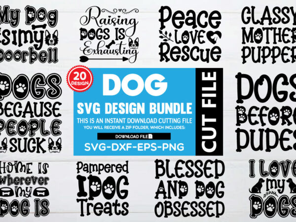 Dog svg bundle t shirt vector illustration