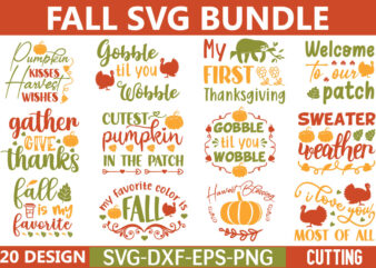 Fall svg bundle t shirt graphic design