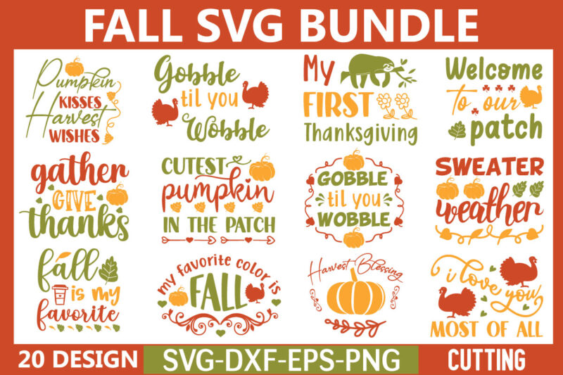 Fall svg bundle t shirt graphic design