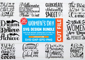 Women’s Day svg bundle for sale! t shirt design for sale