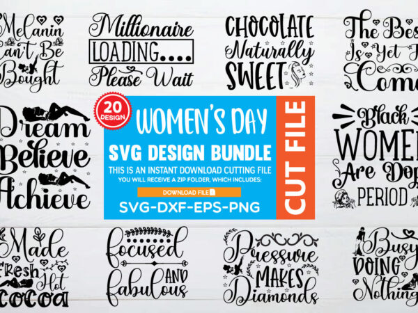 Women’s day svg bundle for sale! t shirt design for sale