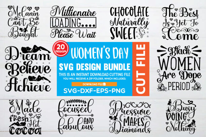 Women’s Day svg bundle for sale!