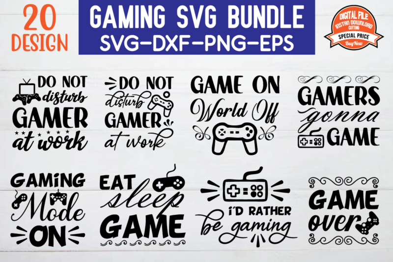 Gaming SVG design Bundle for sale!