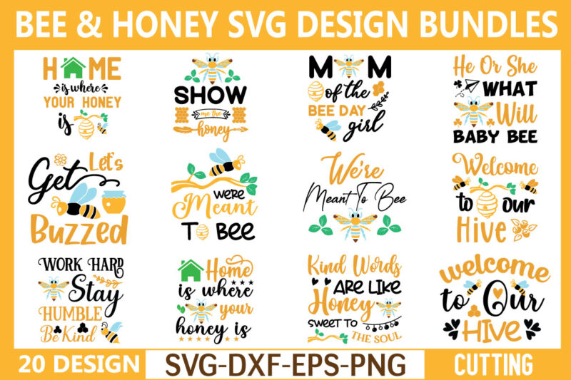 Honey Bee Bundle of 20 designs