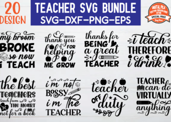 Teacher svg bundle t shirt designs for sale